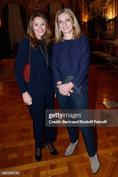 Marie Lindon and Alexandra Schimer attend Stephane Bern signs his Book "Mon Luxembourg" at Residence of the Ambassador of Luxembourg on November 9,...