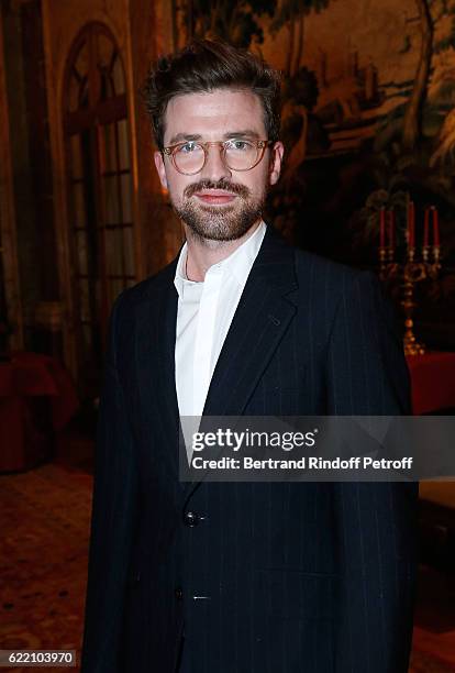 Chocolatier" Bob Oberweis attend Stephane Bern signs his Book "Mon Luxembourg" at Residence of the Ambassador of Luxembourg on November 9, 2016 in...
