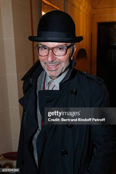 Creative Director of Guerlain Olivier Echaudemaison attends Stephane Bern signs his Book "Mon Luxembourg" at Residence of the Ambassador of...