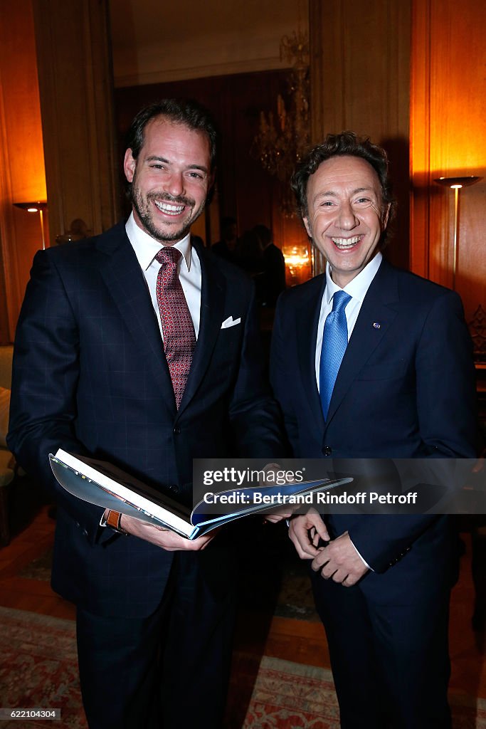 Stephane Bern Signs His Book "Mon Luxembourg" At Residence Of The Ambassador Of Luxembourg In Paris