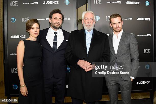 Audrey Marie Anderson, Jeremy Sisto, Donald Sutherland, and Cam Gigandet attend the premiere of Audience Network's "Ice" at ArcLight Cinemas on...