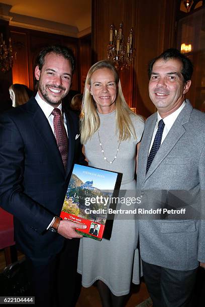 Prince Felix de Luxembourg, Princess Contance de Bourbon Parme and Prince Karl-Emmanuel de Bourbon Parme attend Stephane Bern signs his Book "Mon...