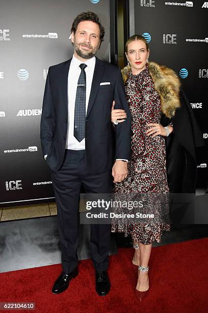 Actor Jeremy Sisto and his wife, Addie Lane attend the premiere of Audience Network's "Ice" at ArcLight Cinemas on November 9, 2016 in Hollywood,...