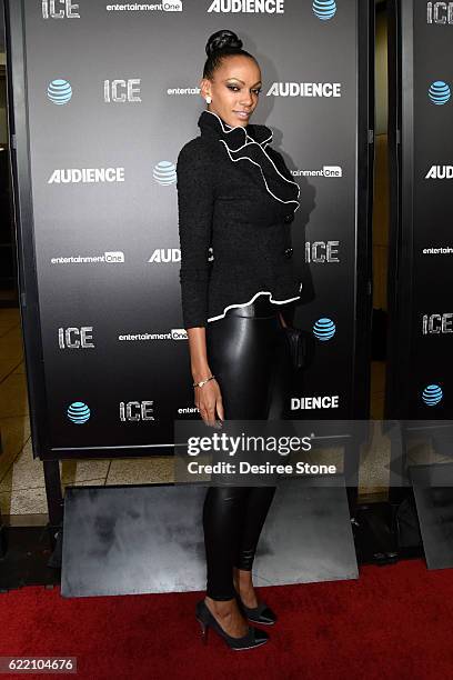 Judith Shekoni attends the premiere of Audience Network's "Ice" at ArcLight Cinemas on November 9, 2016 in Hollywood, California.