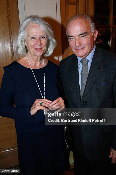 Count and Countess Jean des Cars attend Stephane Bern signs his Book "Mon Luxembourg" at Residence of the Ambassador of Luxembourg on November 9,...