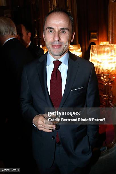 Ambassador of Albania to France, Dritan Tola attends Stephane Bern signs his Book "Mon Luxembourg" at Residence of the Ambassador of Luxembourg on...