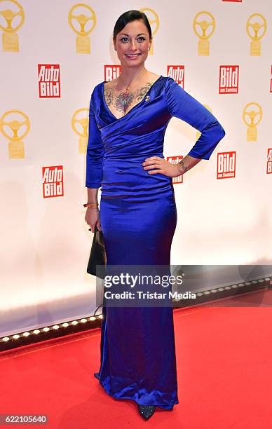 Lina van de Mars attends the 'Goldenes Lenkrad' Award at Axel Springer Haus on November 8, 2016 in Berlin, Germany.