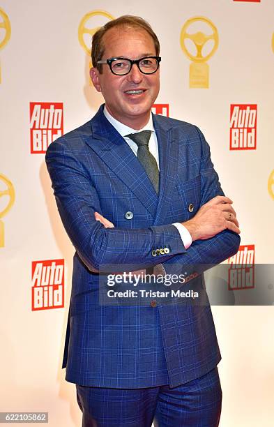 Alexander Dobrindt attends the 'Goldenes Lenkrad' Award at Axel Springer Haus on November 8, 2016 in Berlin, Germany.