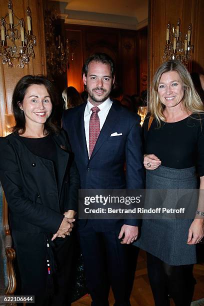 President of "Les amis des Musees d'art et d'histoire Luxembourg", Florence Reckinger, Prince Felix de Luxembourg and Beatrice Busquere Beaury attend...