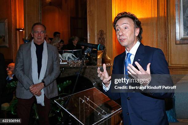Stephane Bern signs his Book "Mon Luxembourg" at Residence of the Ambassador of Luxembourg on November 9, 2016 in Paris, France.