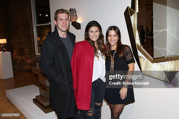 Joe Groter, Stephanie Hildalgo and Christa Azqueta attend Ralph Pucci Presents Herve van der Straeten Synchronizationat 44 West 18th Street -...