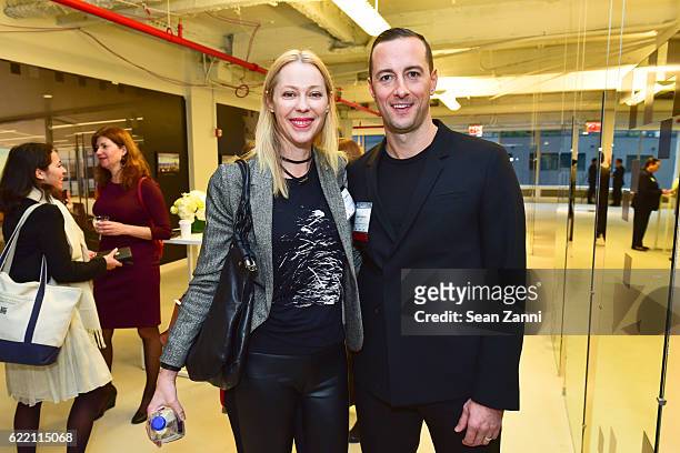 Ana Tracey Hawkins and Adam Spagnolo attend Commercial Observer: The Future of Midtown East at 605 Third Avenue on November 9, 2016 in New York City.