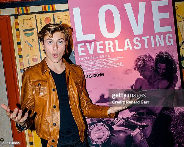 Actor, model, author and musician Lucky Blue Smith at the Love Everlasting Premier at Vista Theatre on November 9, 2016 in Los Angeles, California.