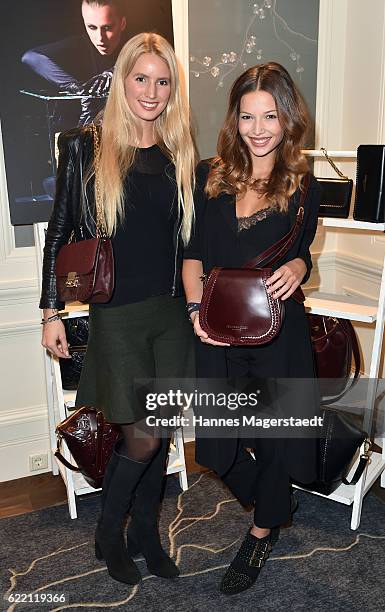 Patricia Poechlauer and actress Lena Meckel during the presantation of Friederike Quast New Fall/Winter 2016/17 handbag collection at Hotel Mandarin...