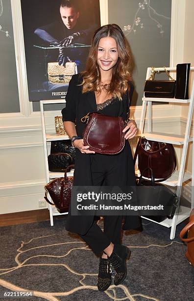 Actress Lena Meckel during the presantation of Friederike Quast New Fall/Winter 2016/17 handbag collection at Hotel Mandarin Oriental on November 9,...