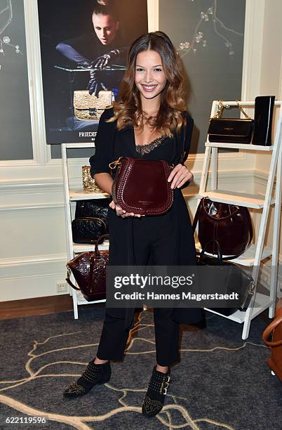 Actress Lena Meckel during the presantation of Friederike Quast New Fall/Winter 2016/17 handbag collection at Hotel Mandarin Oriental on November 9,...