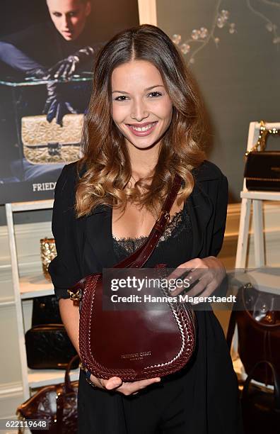 Actress Lena Meckel during the presantation of Friederike Quast New Fall/Winter 2016/17 handbag collection at Hotel Mandarin Oriental on November 9,...