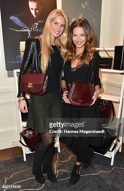 Patricia Poechlauer and actress Lena Meckel during the presantation of Friederike Quast New Fall/Winter 2016/17 handbag collection at Hotel Mandarin...