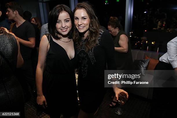 Katie Sarife and Emily Jordan attend the after party for the screening of STX Entertainment's "The Edge of Seventeen" on November 9, 2016 in Los...