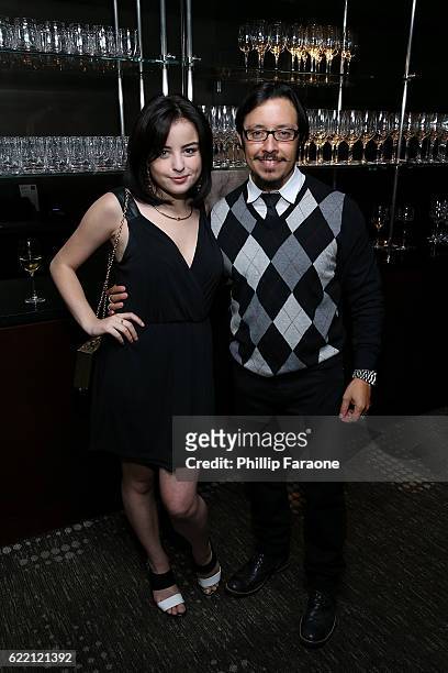 Katie Sarife and Efren Ramirez attend the after party for the screening of STX Entertainment's "The Edge of Seventeen" on November 9, 2016 in Los...