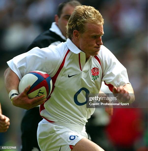 Jamie Noon of England in action during The Lloyds TSB Tour match between England and the Barbarians held on May 25, 2003 at Twickenham, in London....