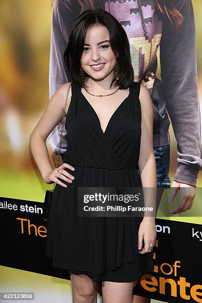 Katie Sarife attends the screening of STX Entertainment's "The Edge of Seventeen" at Regal LA Live Stadium 14 on November 9, 2016 in Los Angeles,...