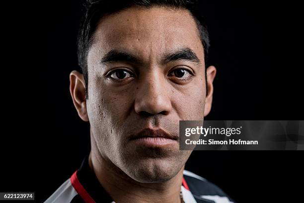 Marco Fabian of Eintracht Frankfurt poses during a Portrait Session on November 3, 2016 in Frankfurt am Main, Germany.