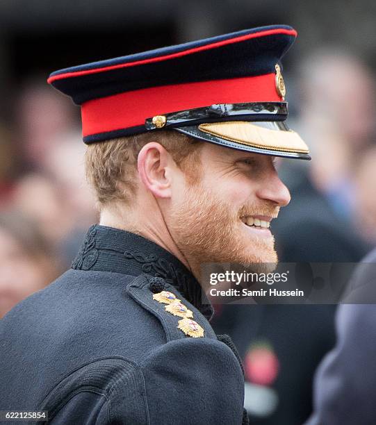 Prince Harry visits the Fields of Remembrance at Westminster Abbey on November 10, 2016 in London, England.