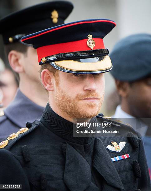 Prince Harry visits the Fields of Remembrance at Westminster Abbey on November 10, 2016 in London, England.