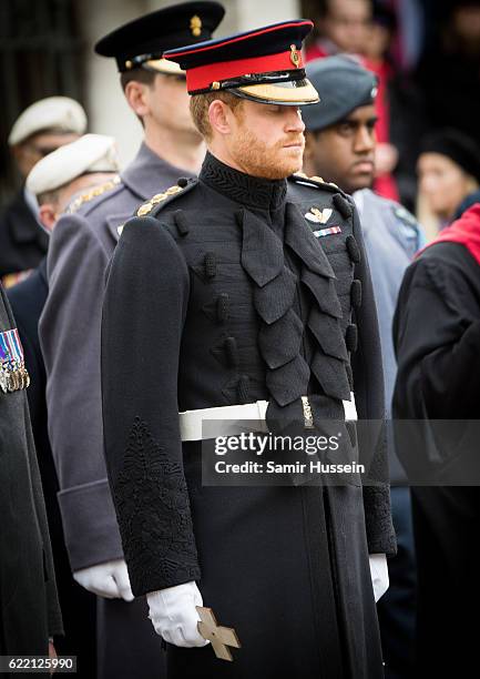 Prince Harry visits the Fields of Remembrance at Westminster Abbey on November 10, 2016 in London, England.