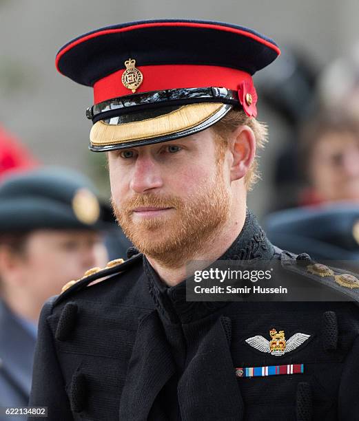 Prince Harry visits the Fields of Remembrance at Westminster Abbey on November 10, 2016 in London, England.