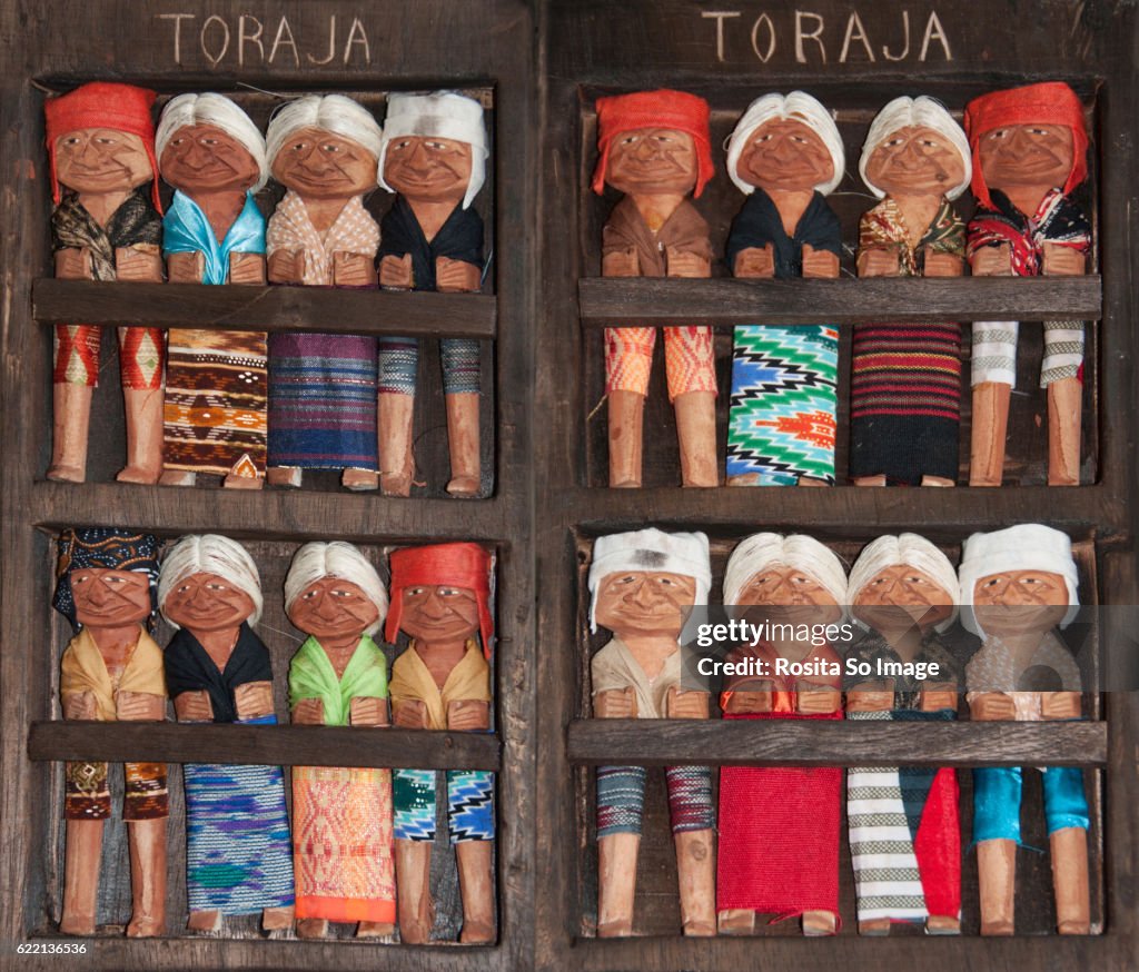 Torajan Traditional Wooden Dolls, South Sulawesi, Indonesia