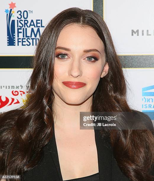 Kat Dennings attends the 30th Israel Film Festival Anniversary Gala Awards Dinner on November 8, 2016 in Beverly Hills, California.