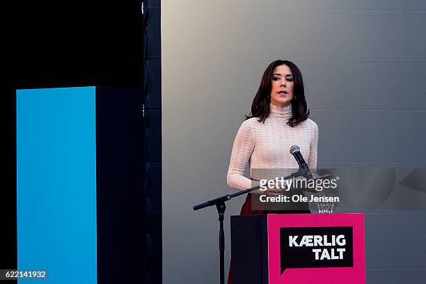 Crown Princess Mary of Denmark open The Mary Foundation conference for teachers about how to achieve respectful communication among the oldest pupils...