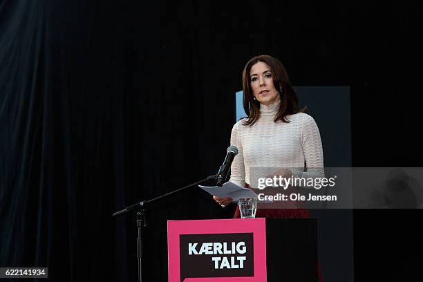 Crown Princess Mary of Denmark open The Mary Foundation conference for teachers about how to achieve respectful communication among the oldest pupils...