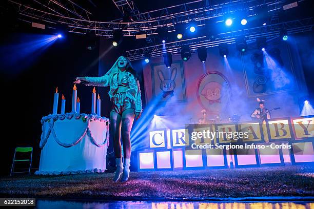 American singer and songwriter Melanie Martinez performs on stage on November 8, 2016 in Milan, Italy.