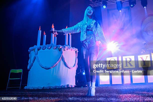 American singer and songwriter Melanie Martinez performs on stage on November 8, 2016 in Milan, Italy.