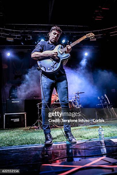 Simon Thompson of English Indie Pop band Alvarez Kings opens the concerto of American singer and songwriter Melanie Adele Martinez performs on...