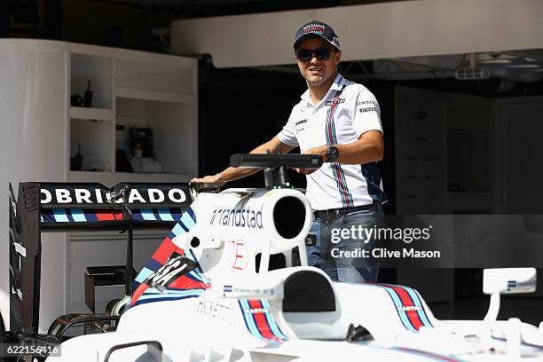 Sao Paulo, Brazil  November 10, 2016: Retiring Brazilian Formula One driver Felipe Massa of Williams and Brazil was emotional today when Williams...