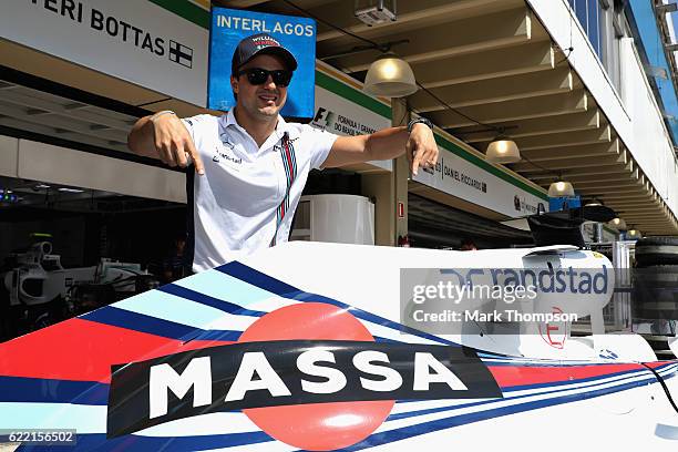 Sao Paulo, Brazil  November 10, 2016: Retiring Brazilian Formula One driver Felipe Massa of Brazil and Williams was emotional today when Williams...