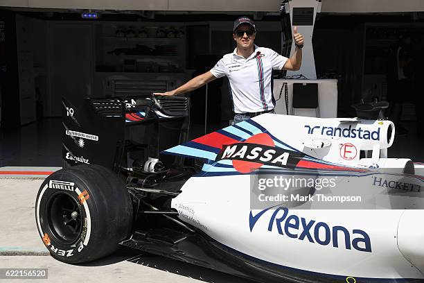 Sao Paulo, Brazil  November 10, 2016: Retiring Brazilian Formula One driver Felipe Massa of Brazil and Williams was emotional today when Williams...