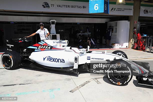 Sao Paulo, Brazil  November 10, 2016: Retiring Brazilian Formula One driver Felipe Massa of Brazil and Williams was emotional today when Williams...