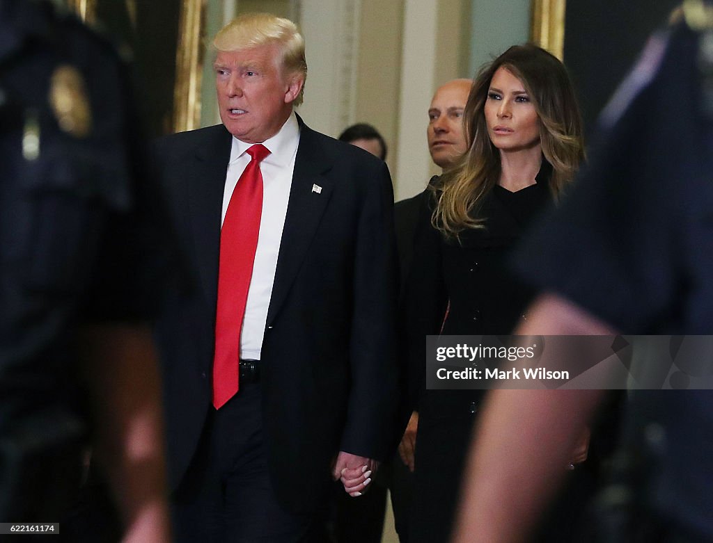 Mitch McConnell Meets With Trump And Pence On Capitol Hill