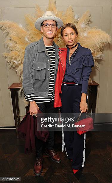 Oliver Proudlock and Emma Connolly attend 5Years of Gazelli SkinCare on November 10, 2016 in London, England.