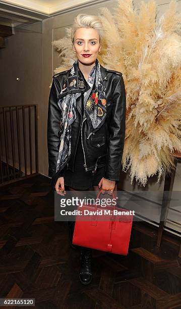 Wallis Day attends 5 Years of Gazelli SkinCare on November 10, 2016 in London, England.