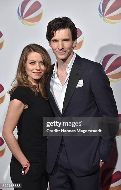 Actor Sabin Tambrea and his girlfriend Alice Dwyer during the 'Jack the Ripper - Eine Frau jagt einen Moerder' Premiere at Gloria Palast on November...