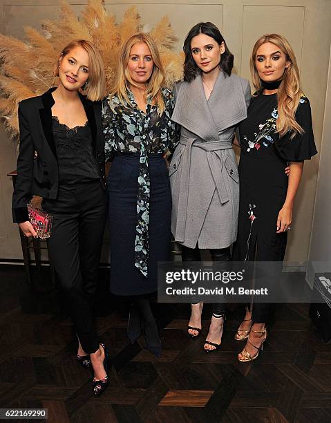 Guest, Marissa Montgomery, Lilah Parsons and Chloe Lloyd attend 5 Years of Gazelli SkinCare on November 10, 2016 in London, England.