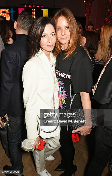 Mary McCartney and Stella McCartney attend the Stella McCartney Menswear launch and Women's Spring 2017 collection presentation at Abbey Road Studios...