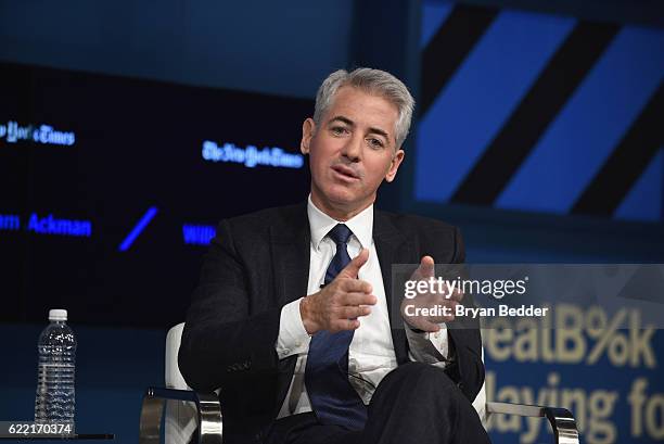 And Portfolio Manager Pershing Square Capital Management L.P. William Ackman speaks at The New York Times DealBook Conference at Jazz at Lincoln...