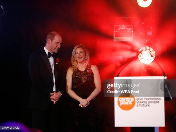 Prince William, Duke of Cambridge and Ellie Goulding attend during Centrepoint at the Palace, a fundraising event in the grounds of Kensington Palace...